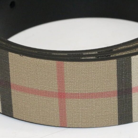 Burberry Men's Check Belt in Archive Beige ITGIOLIN681MP 32/80 - Beige/Black - Picture 4 of 12